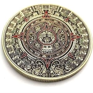 New Aztec calendar coin in case